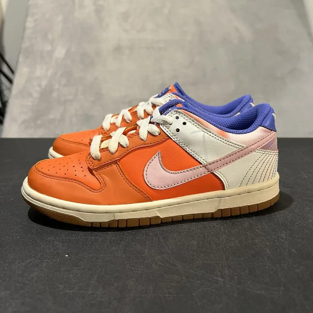 Nike Dunk Low Shoes Youth Size 4Y Orange Purple Everything You Need FN0600-801